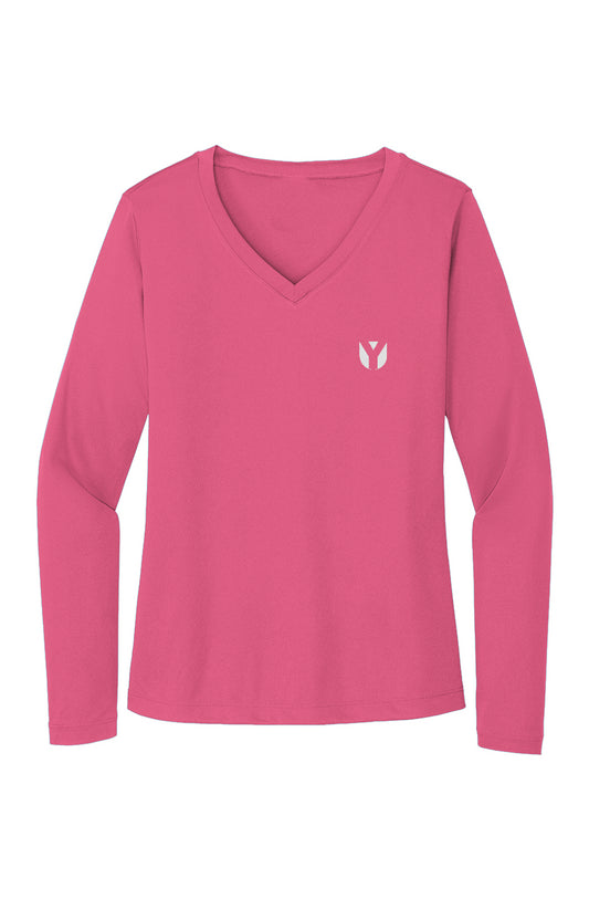 Sport-Tek Ladies Long Sleeve Tee (White)